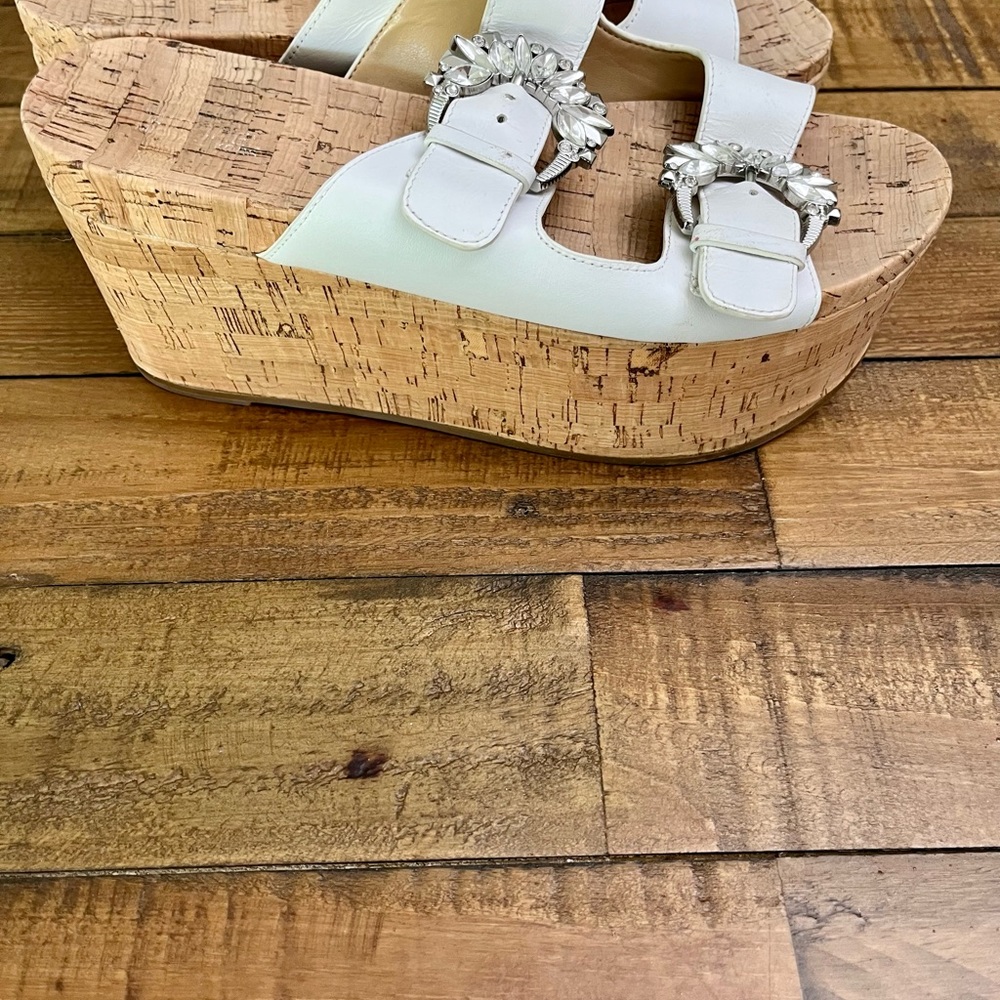 Michael Kors Platform Slides With White Straps An… - image 4